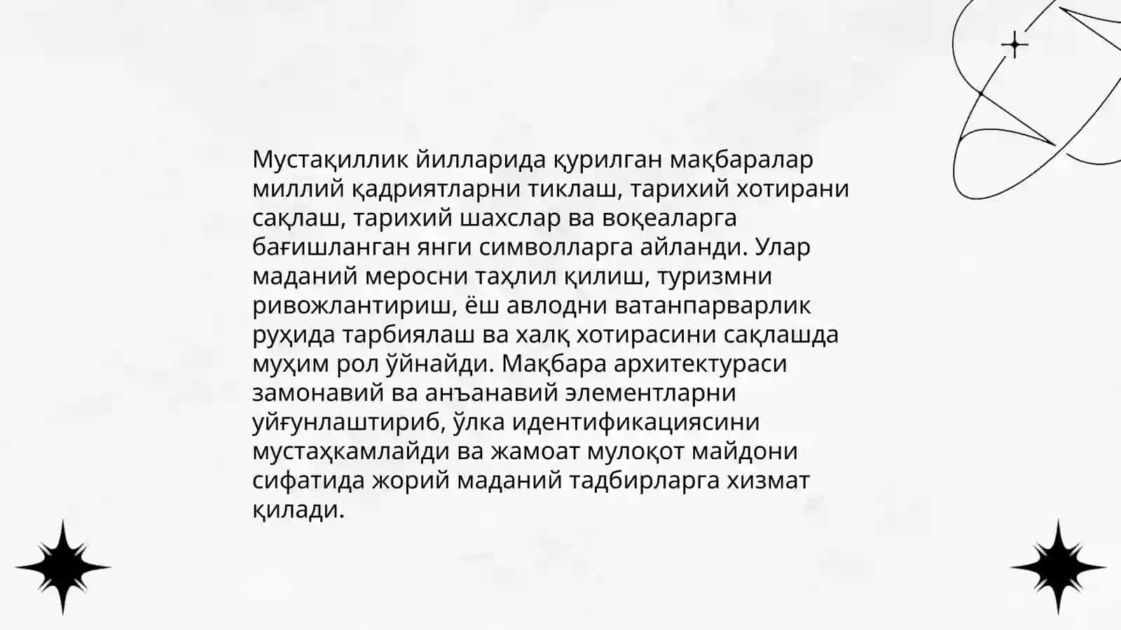 Мустақиллик йилларида қурилган мақбара ва масжидлар 3