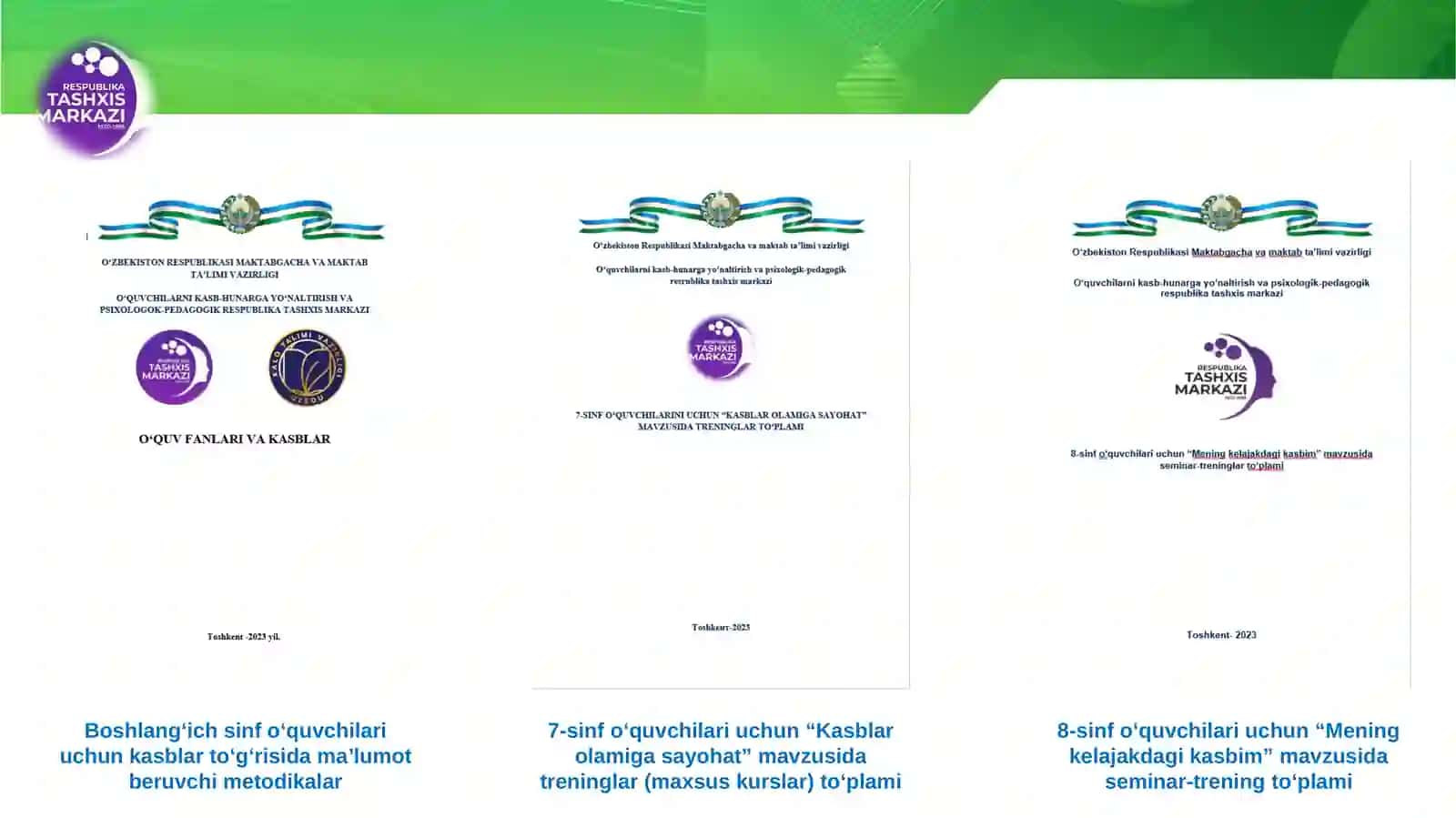 "Mening kelajakdagi kasbim" mavzusida treninglar tashkil etish 3