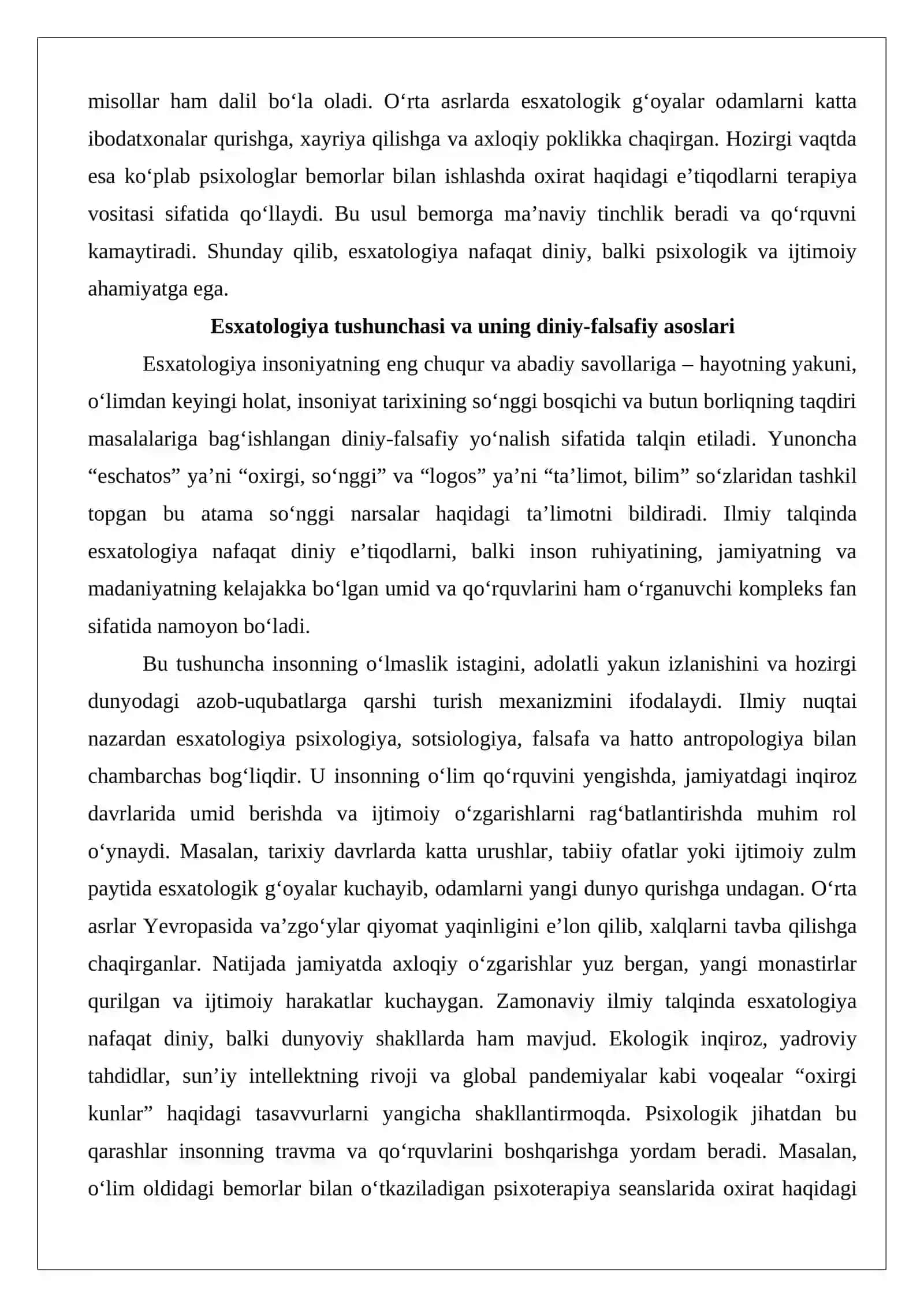 Esxatologiyaning mohiyati: qiyomat va oxirat dunyosi 3