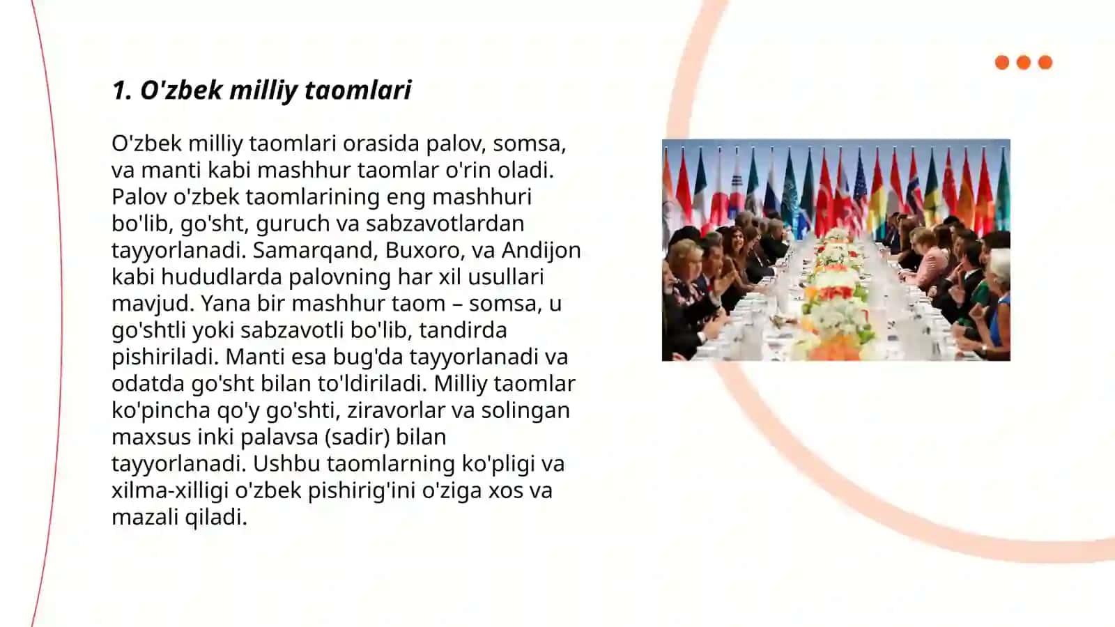 O'zbek milliy taomlari 3