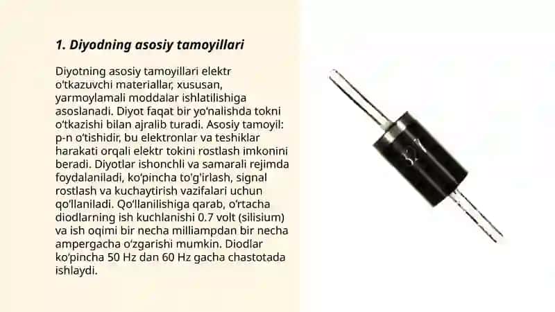 Diod:turlari va tasniflari 3