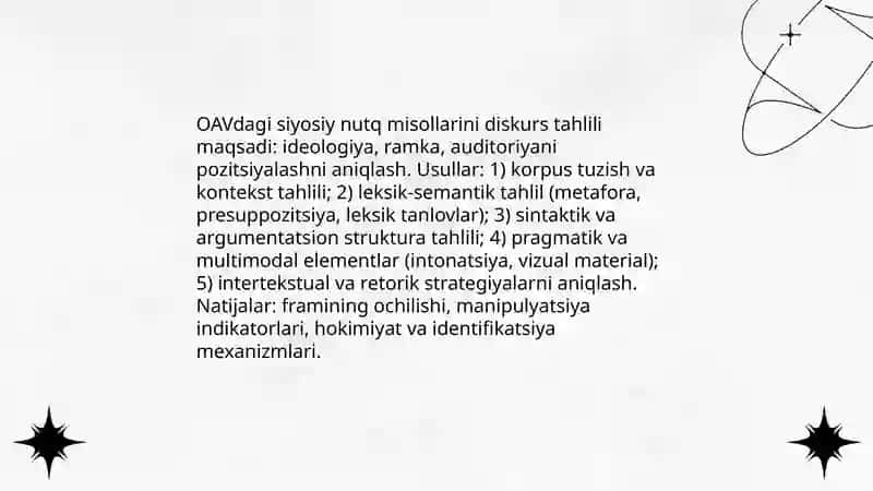 Ommaviy axborot vositalaridan siyosiy, rasmiy va diniy-ma'rifiy nutqqa doir misollar bilan ishlash 3