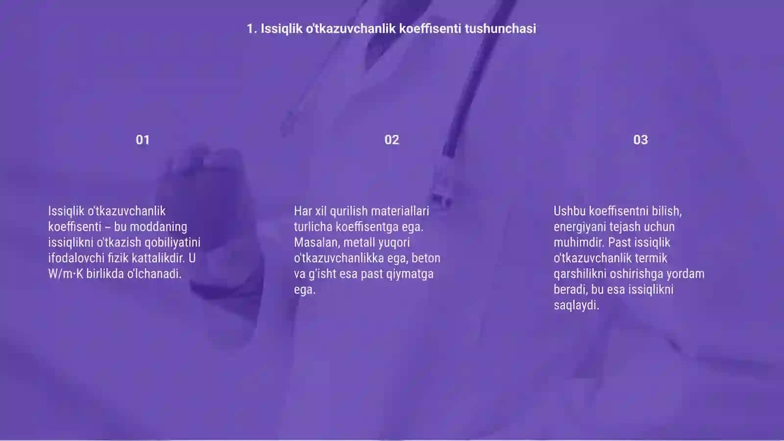 Issiqlik o‘tkazuvchanlik koeffisenti 3