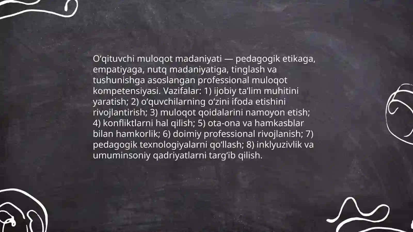 Oʻqituvchi faoliyatida muloqot madaniyati va psixologiyasi.Muloqotni tashkil etishda umuminsoniy qadriyatlarning ustuvorligi 3
