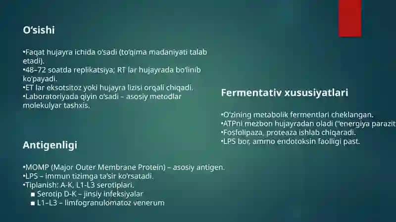 Xlamidoz,mikoplazmoz,trihomoniozqo'zg'atuvchilariningtavsifivatashhisi 3