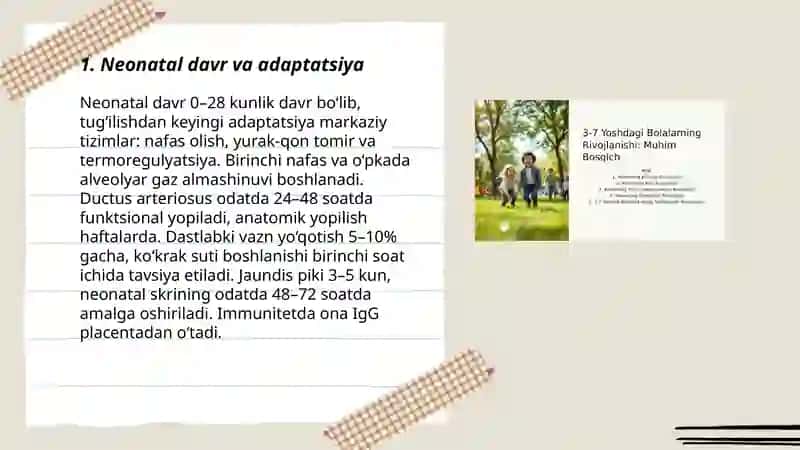 Neonatal davr va adaptatsiya 3