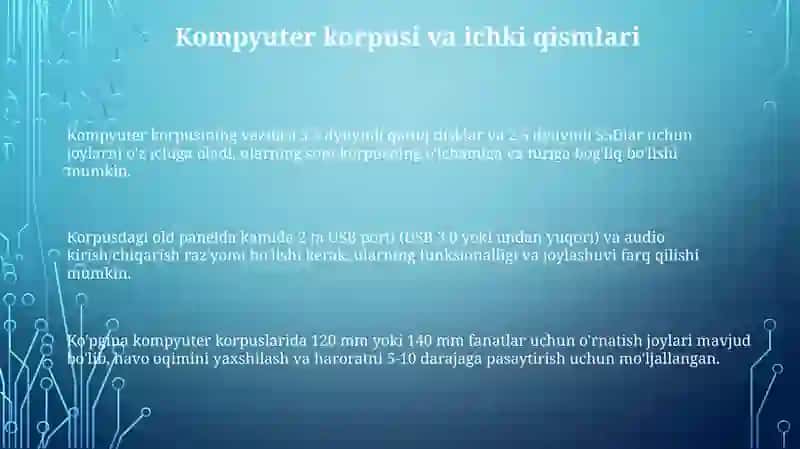 Shaxsiy kompyuterning asosiy qurilmalari 3