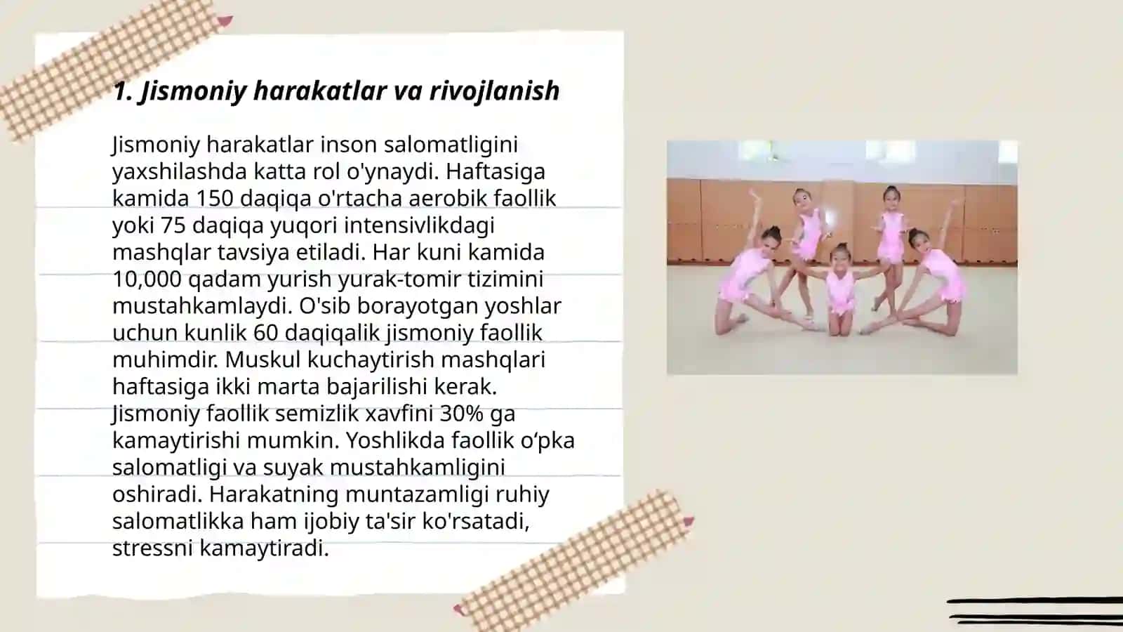 Maktabgacha ta'lim yoshdagi bolalar uchun gimnastika 3