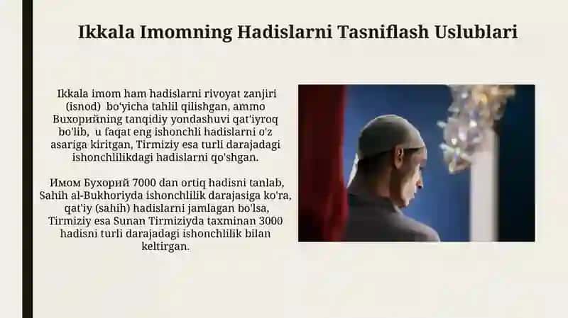 Imom Buxoriy va Islom Termiziyning hadis ilmiga qo'shgan hissalarini qiyosiy tahlili 3
