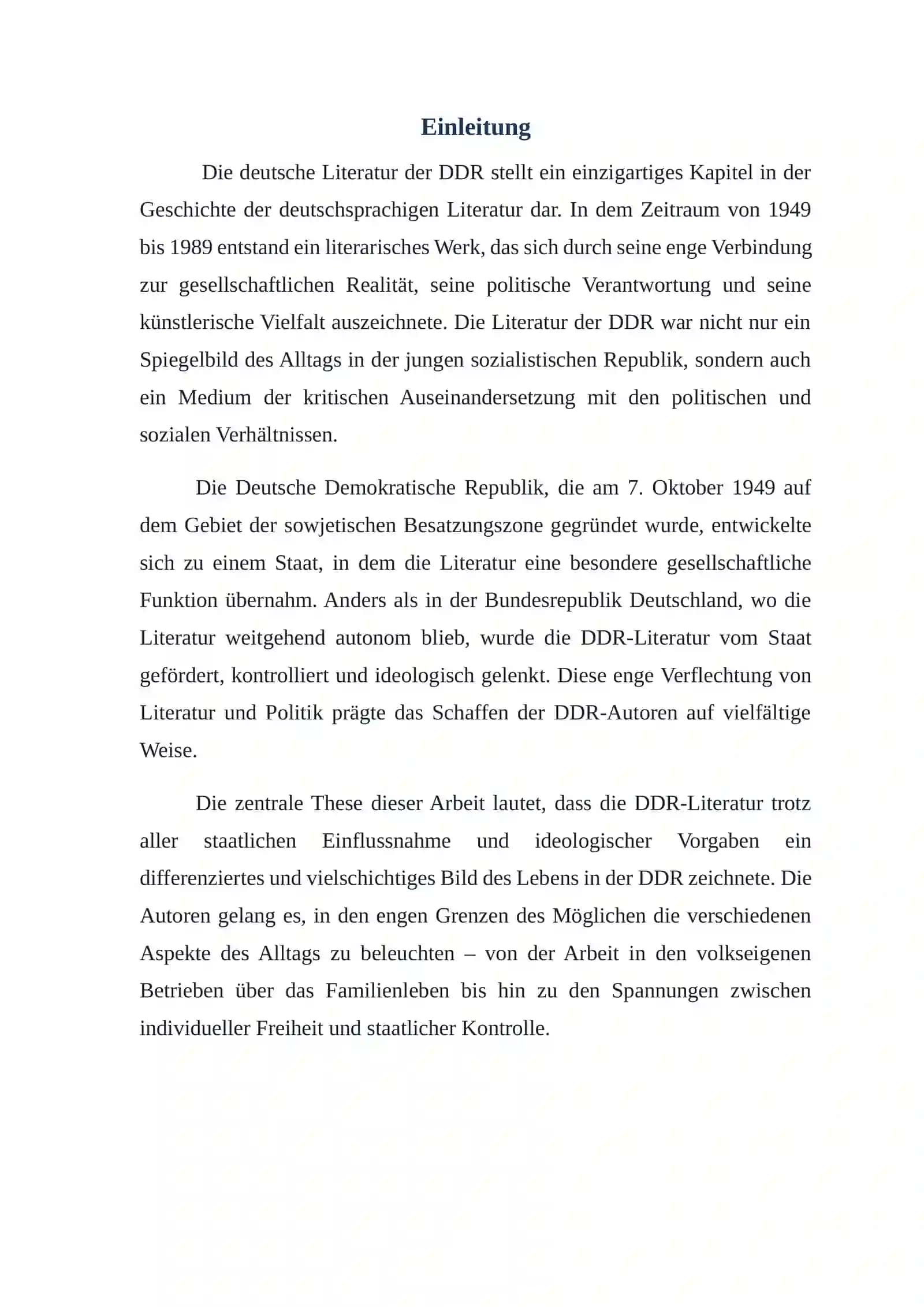 Die Beleuchtung der verschiedenen Aspekte des Lebens in der DDR bis zum Fall der Mauer in der deutsc 3