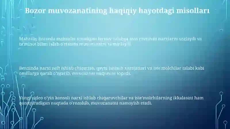 Bozor muvozanati va unga ta'sir ko'rsatuvchi omillar tahlili 3