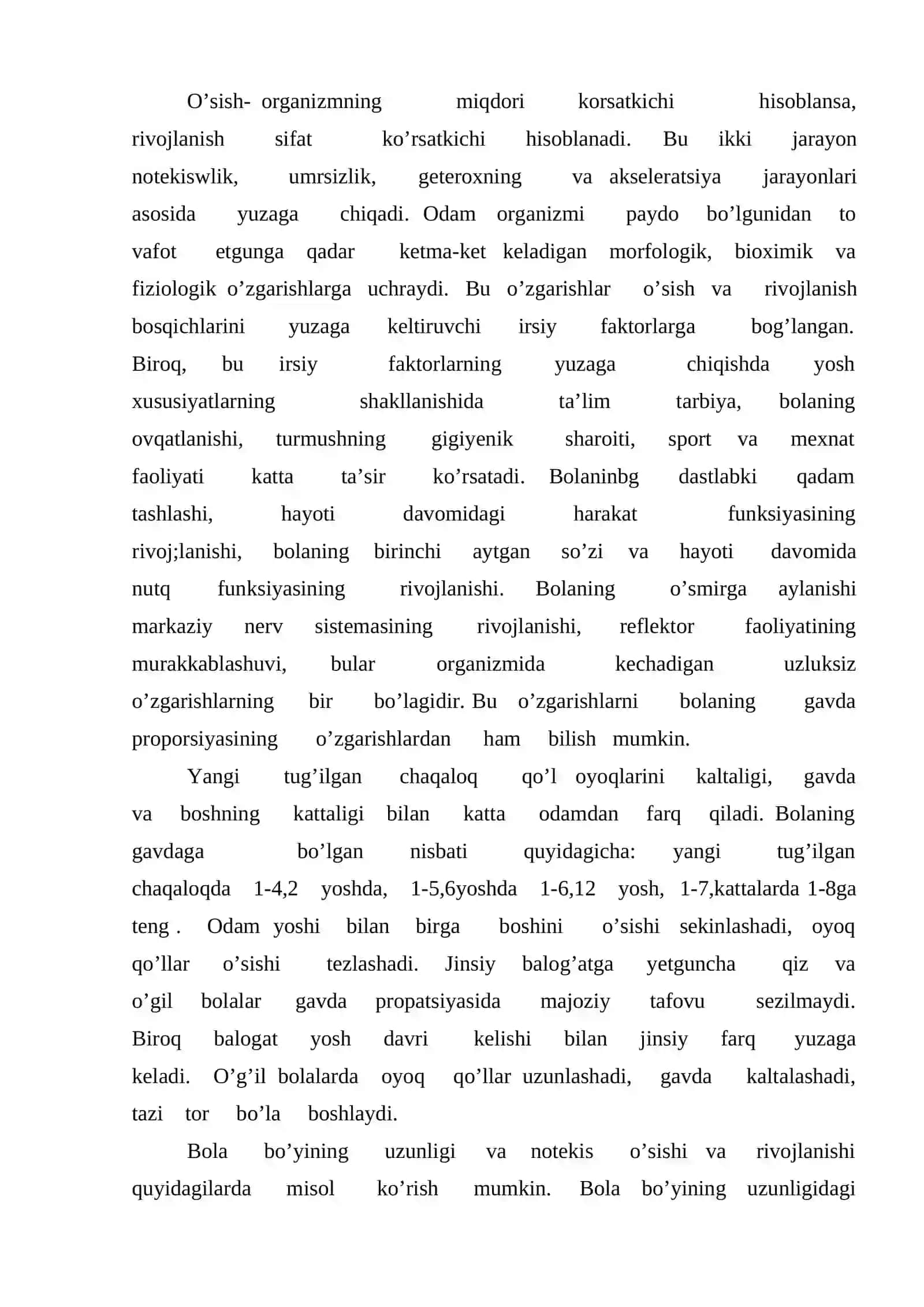Maktabgacha yoshdagi bolalarni o’sish va rivojlanishining asosiy qonuniyatlari 3