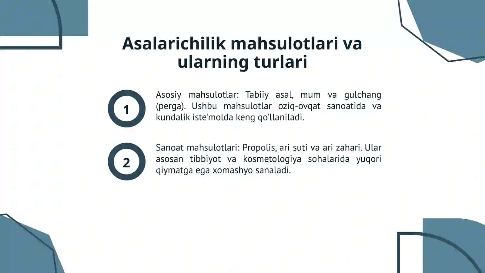 Asalarichilikning qishloq xo'jaligidagi o'rni va roli 3
