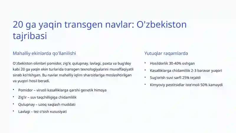 Qishloq Xo'jaligida Biotexnologiya: Inqilobiy Yondashuvlar va Kelajak 3