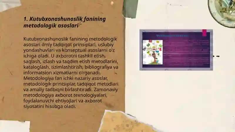 Kutubxonashunoslik fanining metodologiyasi 3