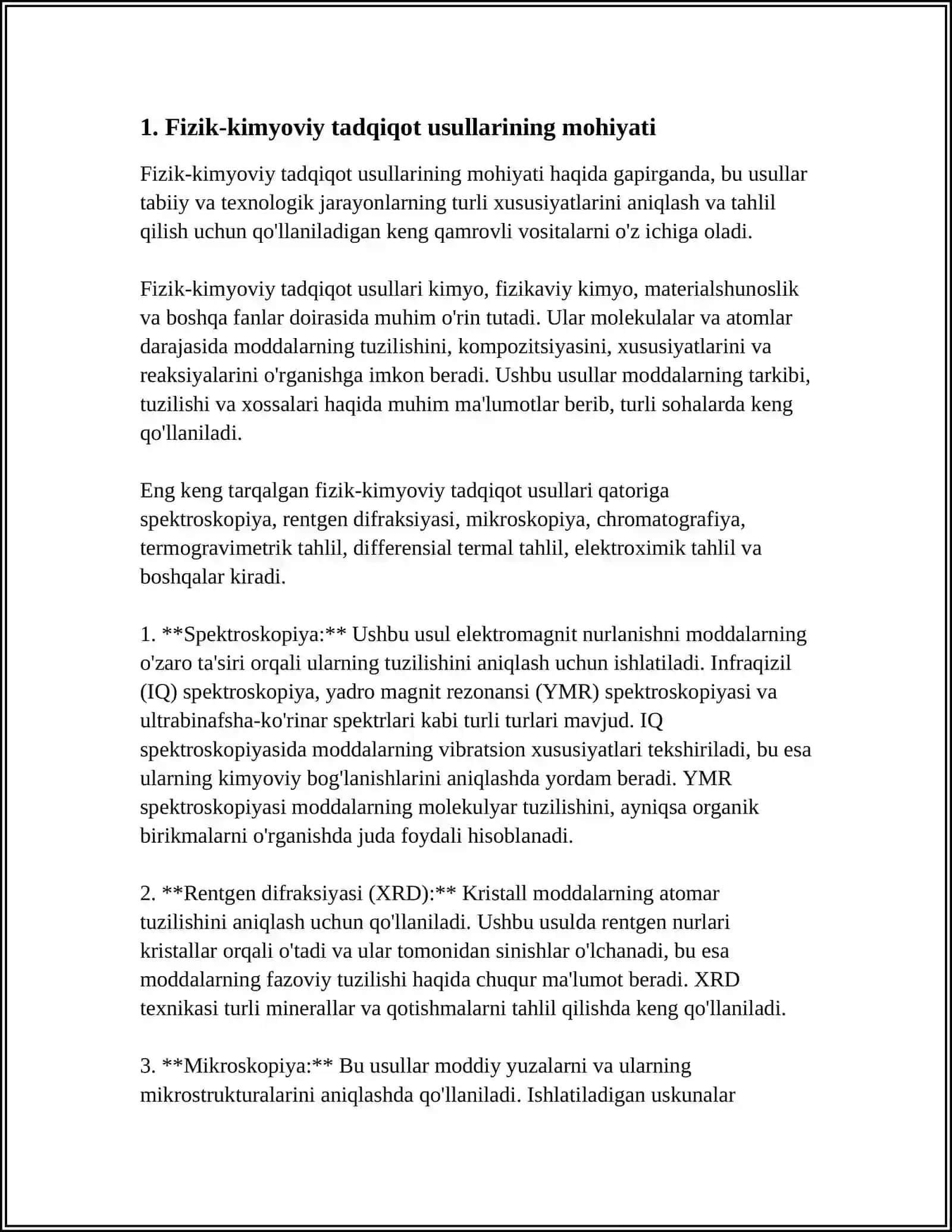FIZIK KIMYOVIY TADQIQOT USULLARI 3