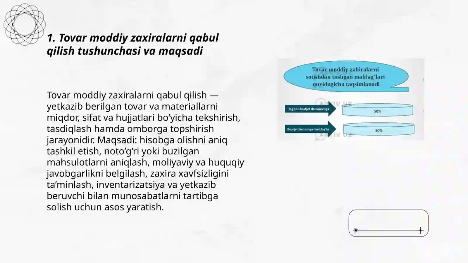 Tovar moddiy zaxiralarni qabul qilishni hujjatlashtirish 3
