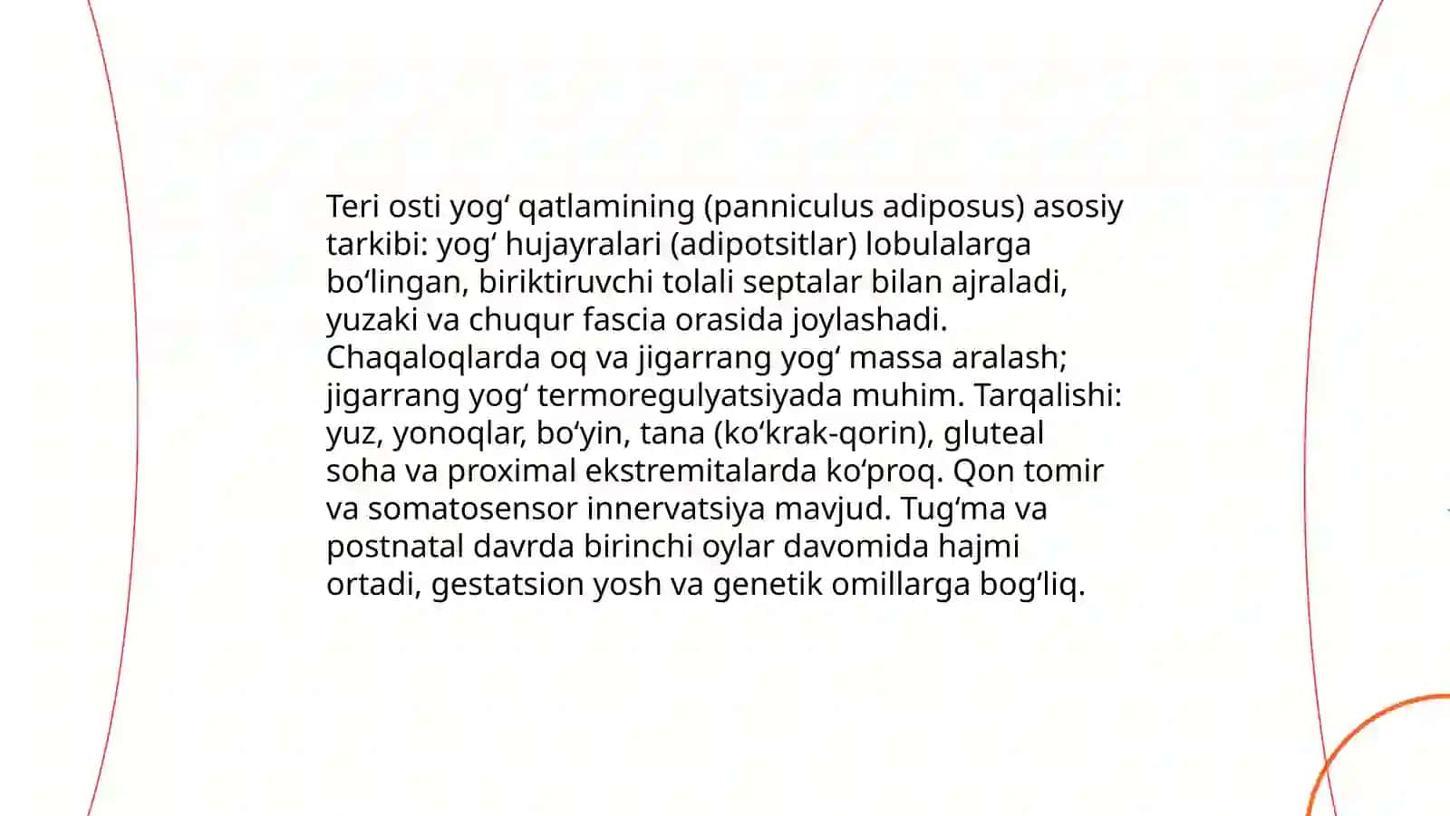 Teri osti yog‘ qatlamini xususiyatlari 3
