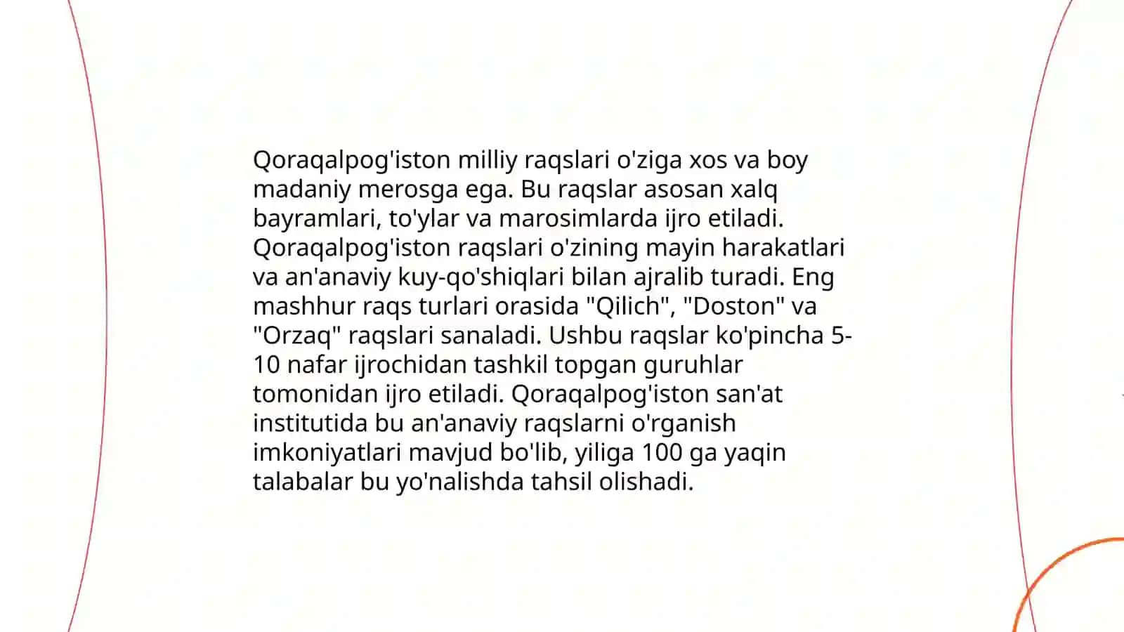 Qoraqalpog'iston hamda Surxondaryo-Qashqadaryo Raqs Maktabi 3