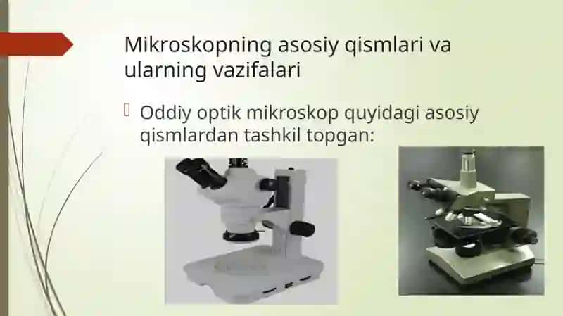Mikroskopning tuzilishi va uning kattalashtirishi 3