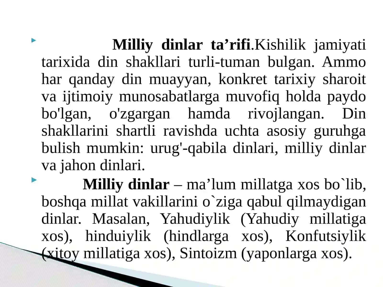 MILLIYDINLAR 3