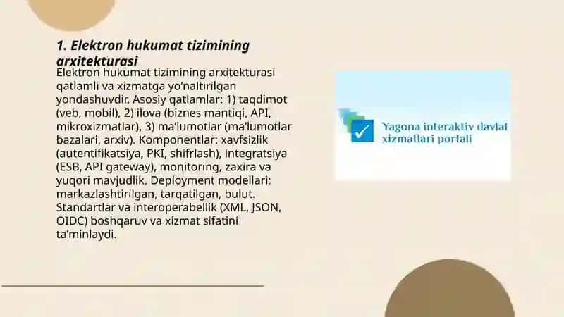 Elektron hukumat tizimining ishlash tuzilmalari 3