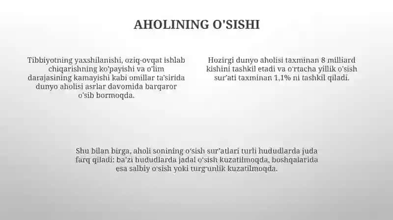 Aholi Statistikasi 3