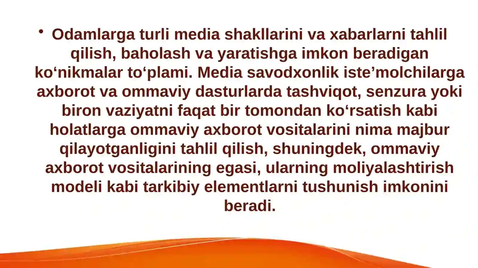 OAV AHOLINING MEDIASAVODXONLIGINI OSHIRUVCHI VOSITA SIFATIDA 3