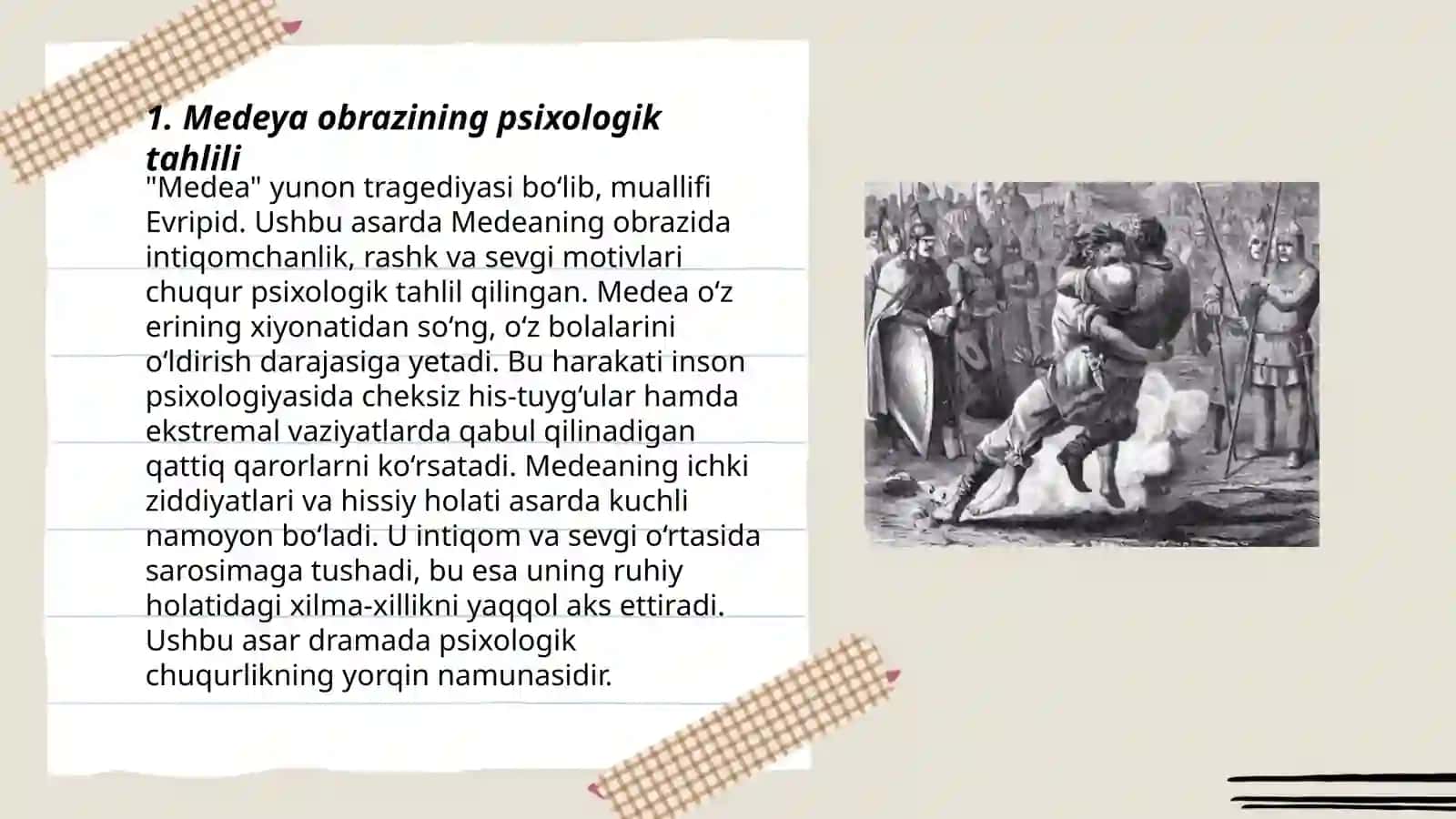 "Medeya" tragediyasida qahramon va muhit konflikti 3