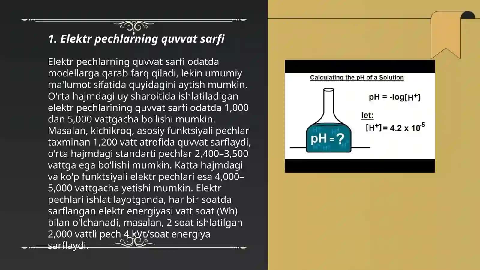 Elektr pechlarning quvvat sarfi 3