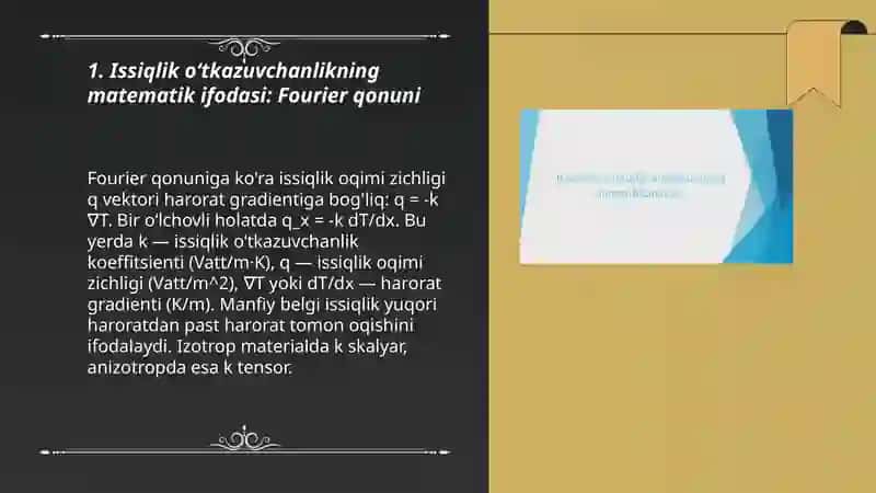 Issiqlik oʻtkazuvchanlik ifodasi. Konvektsiya. Oʻxshashlik nazariyasi asoslari. Oʻxshashlik tushunchasi 3