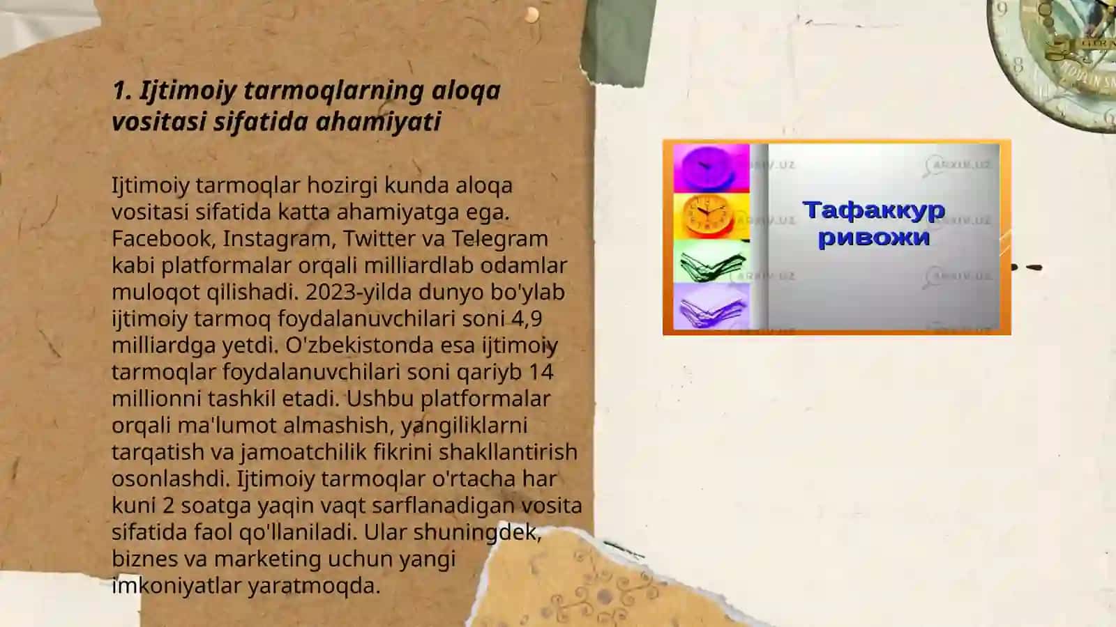 Ijtimoiy tarmoqlarning òrni 3