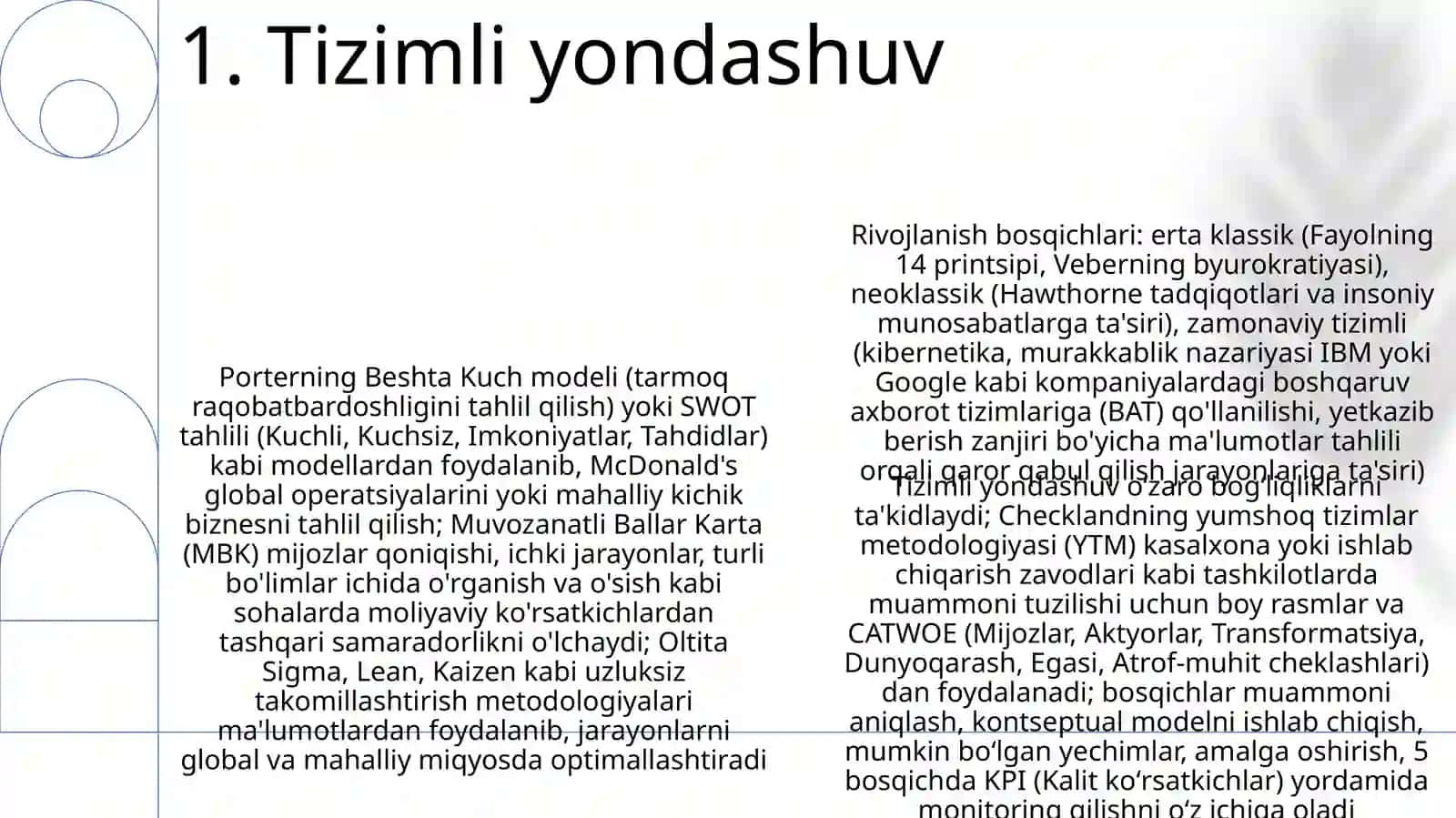 Boshqaruv tizimi nazaryasi va amolyatini rivojlantrish bosqichlari 3