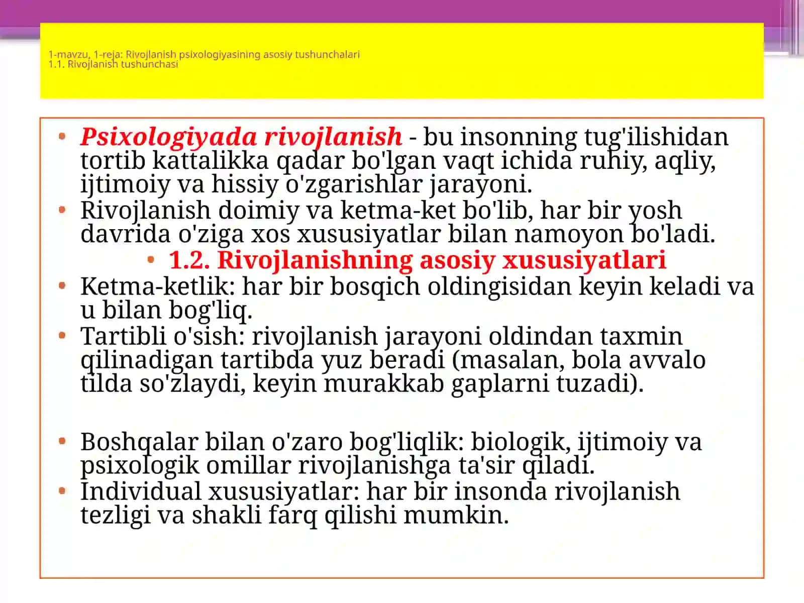 Rivojlanishning yoshgavaindividual xususiyatlarga oid tadqiqotlar tahlili 3