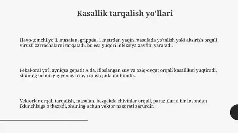 Yuqumli kasalliklarni chegaralab qoʻyish va bartaraf etish boʻyicha chora-tadbirlar 3