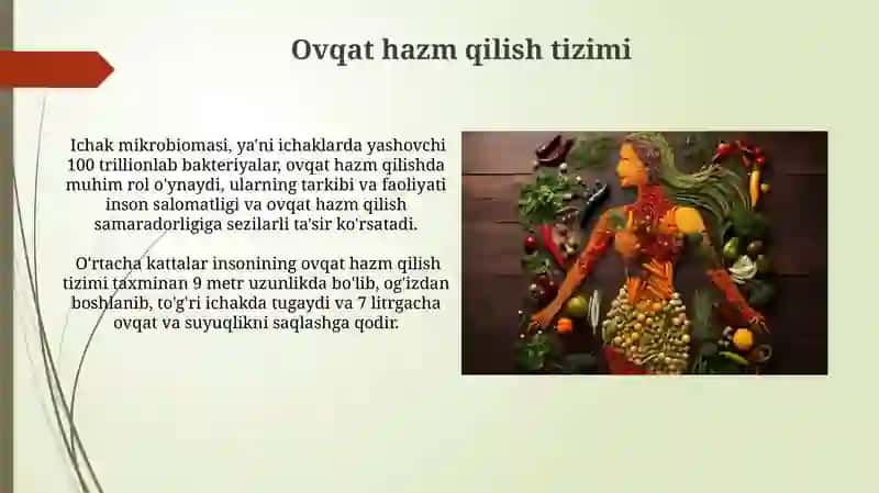 Ovqatlanish bilan bogliq fiziologik sistemalar 3