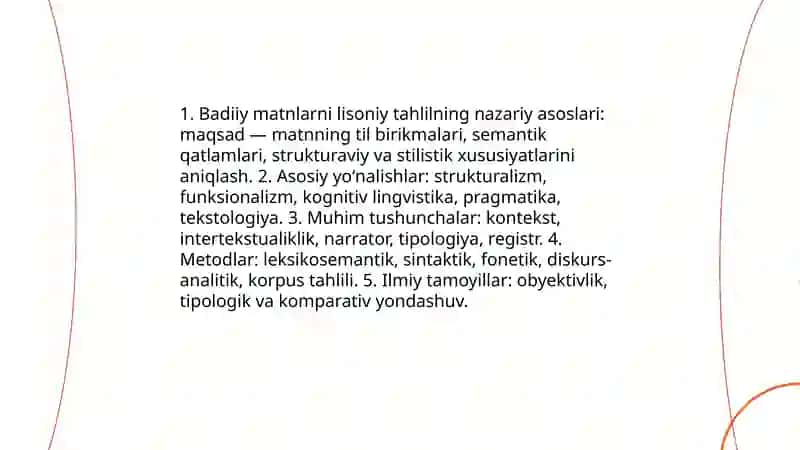 Badiiy matnning lisoniy tahlili tilshunoslikning yangi yoʻnalishi 3