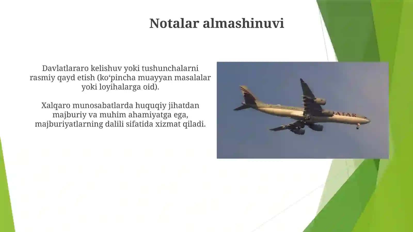Diplomatikhujjatlar: nota, bayonet, memorandum,qaydnoma(protokol),rasmiyxat,ilovaxat 3