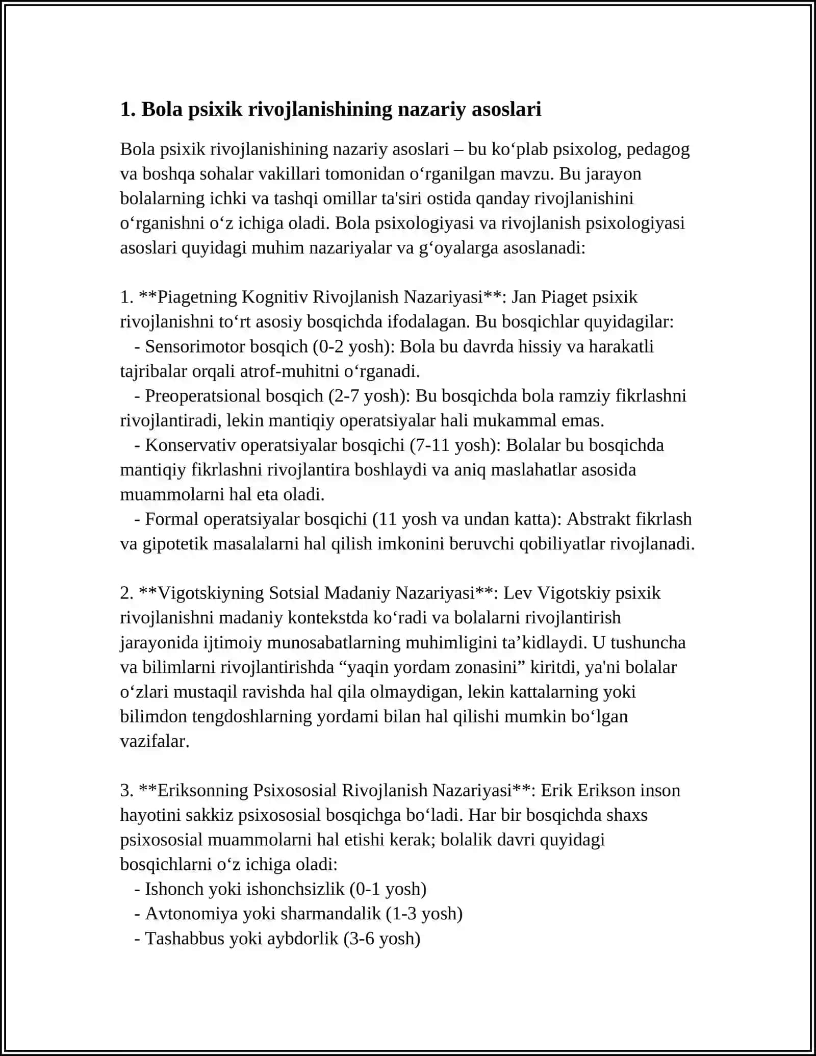 IJTIMOIYLASHUV MUAMMOSI SIFATIDA BOLA PSIXIK RIVOJLANISHINING IJTIMOIY O'RGANISH NAZARIYASI 3