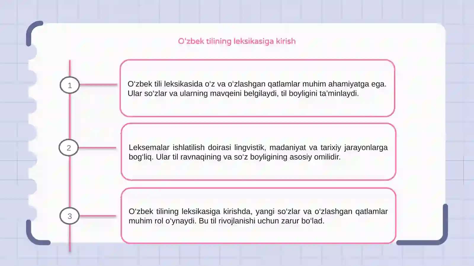 O'zbek tilining leksikasiga kirish 3