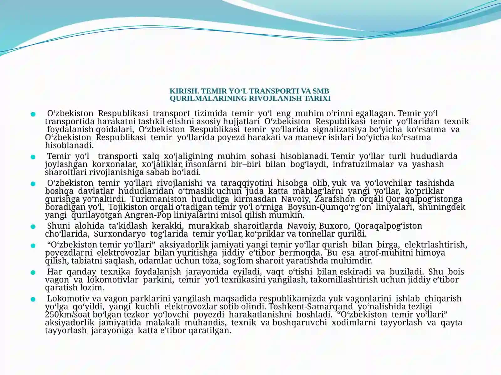 TEMIR YO‘L TRANSPORTIDAAVTOMATIKA VA TELEMEXANIKA 3