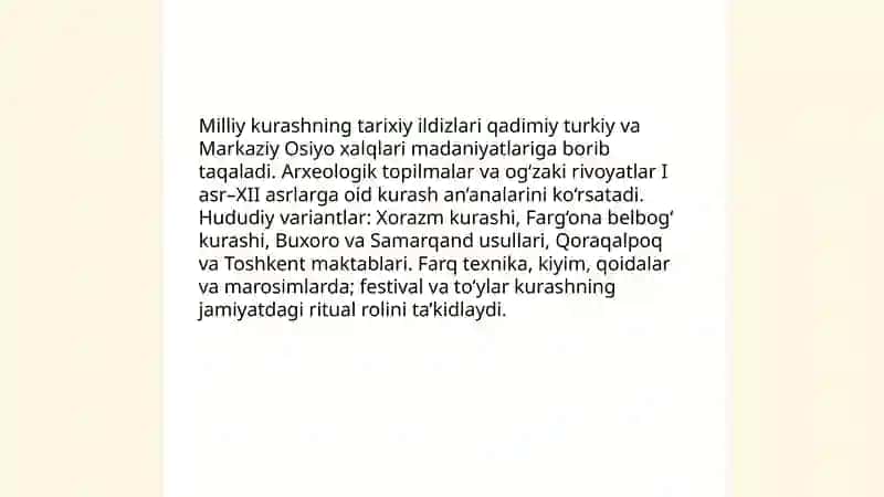 Milliy kurash Voleybolning kelib chiqish tarixi Dyuzdo sporti Fudbol hamjamiyati 3