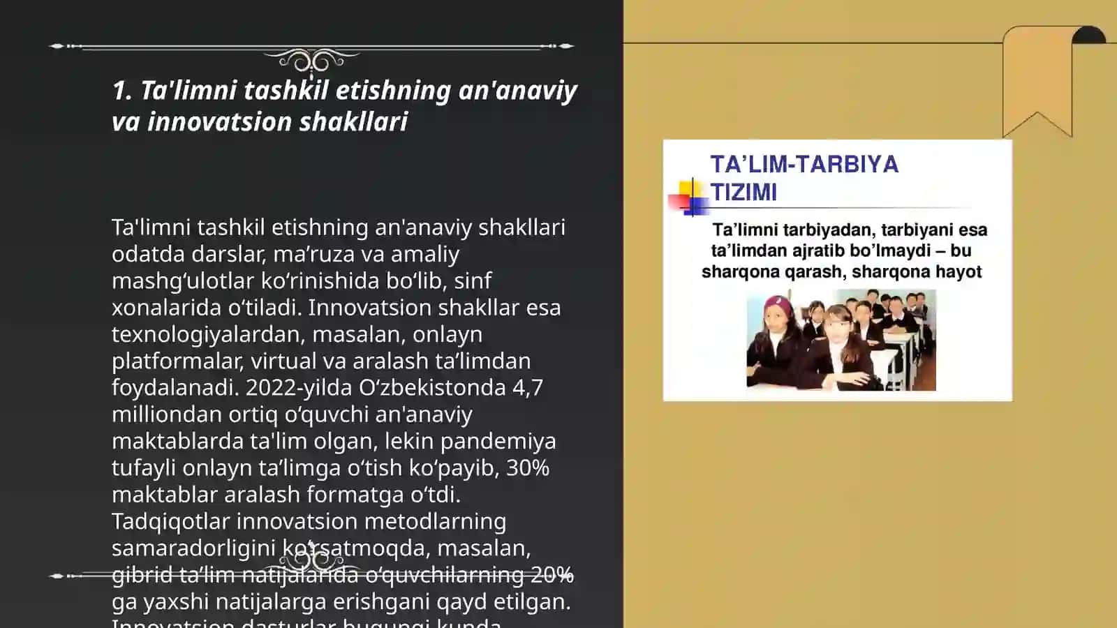 Ta'limni Tashkil Etish Turlari va Shakllari 3