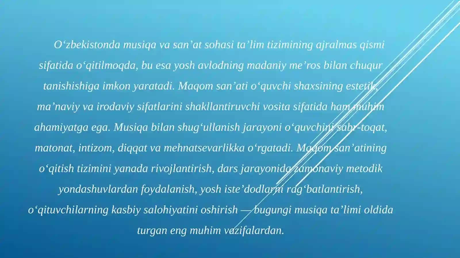 BMSM 5- sinf o’quvchilariga qo’shnay cholg’usida o’zbek xalq kuyi “Navro’zi ajam” ni o’rgatish metodikasi 3