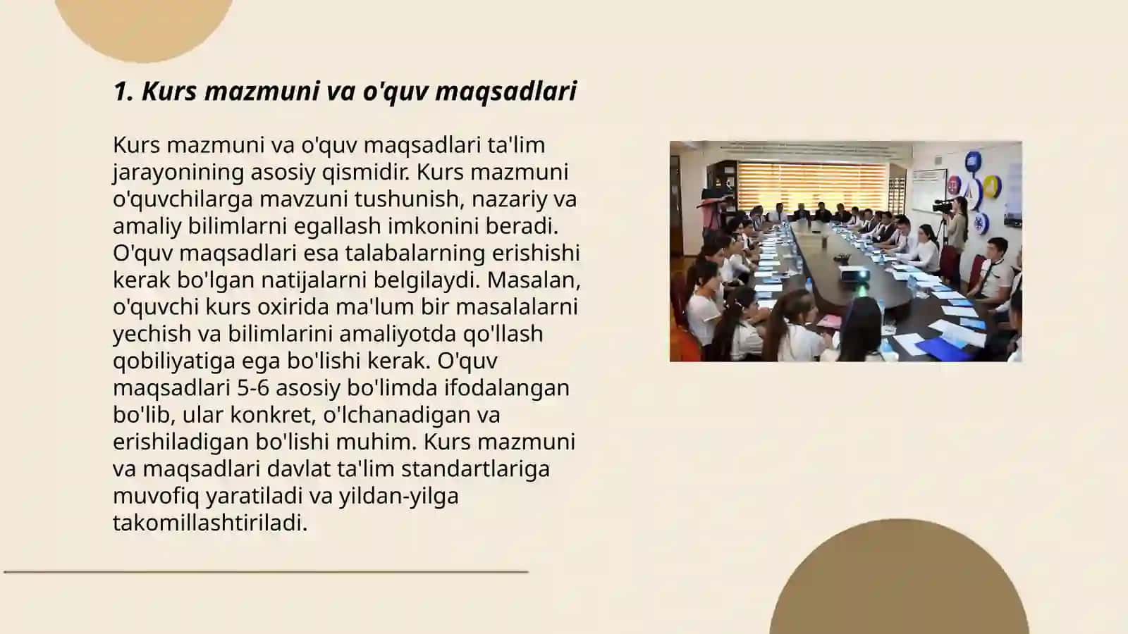 Kurs ishiga qo'yilgan ilmiy, metodik va texnik talablar 3