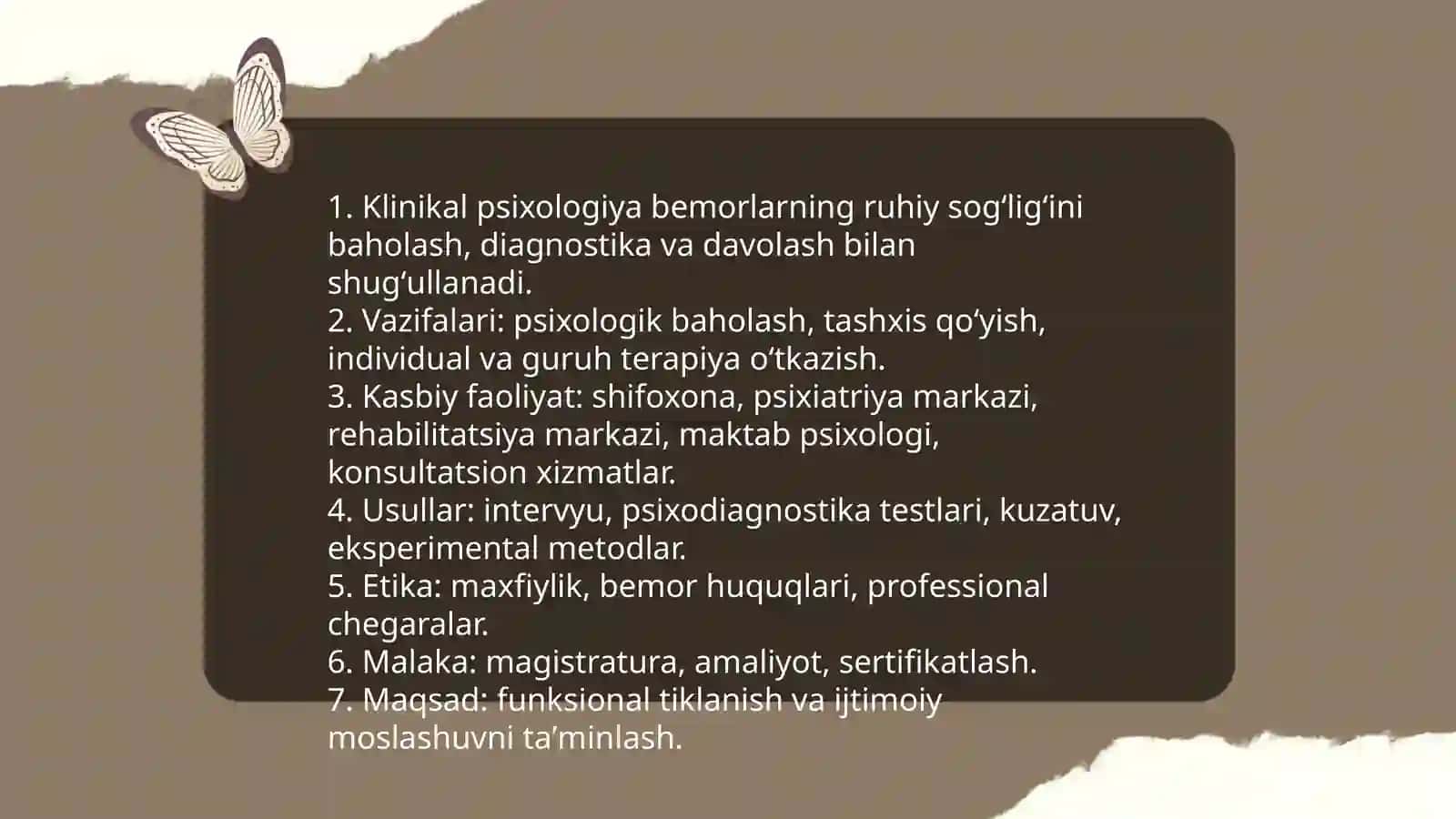 Psixologiya tarmoqlari va kasbiy faoliyati 3