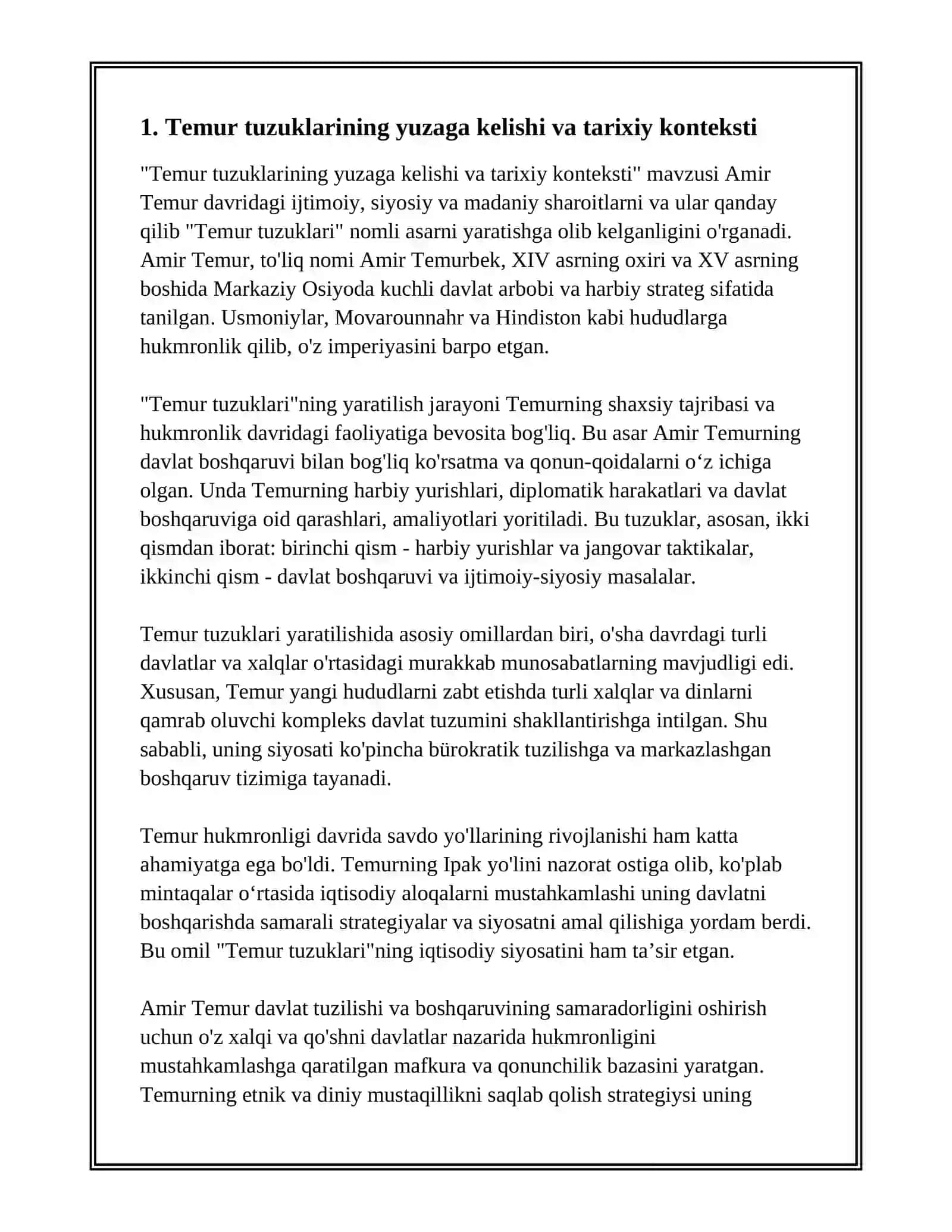 Temur tuzuklari va uning hozigri davrdagi ahamiyati 3