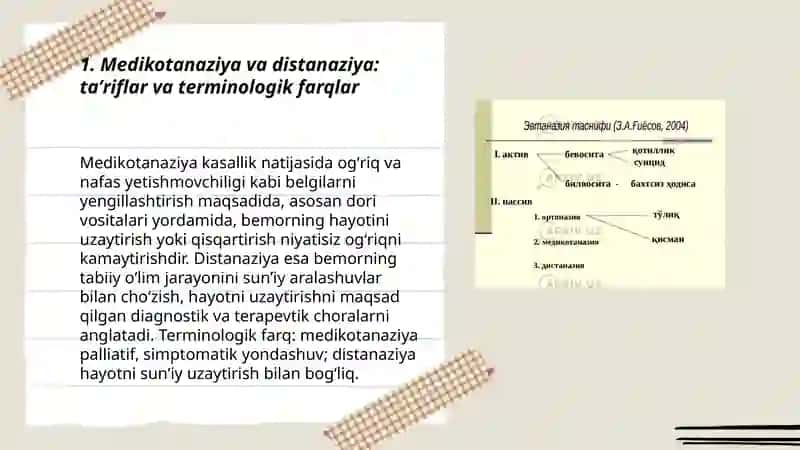 Medikotanaziya, distanaziya- evtanaziyaning variantlari 3