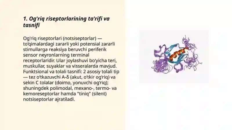 Og'riq riseptorlari, Visseroreseptorlar, Proprioreseptorlar 3