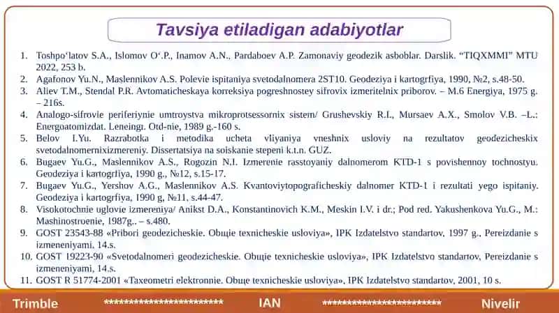 Zamonaviy Geodeziya Isboblar 3